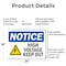 Signmission High Voltage Keep Out OSHA Notice Sign, Aluminum, 24in W x 18in L, 2PK OS-2PACK-NS-A-1824-L-13508 - alternate 2